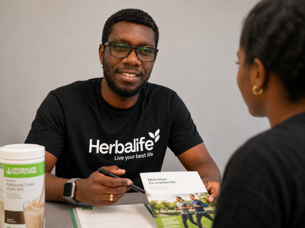 nyumbu interacting with a client